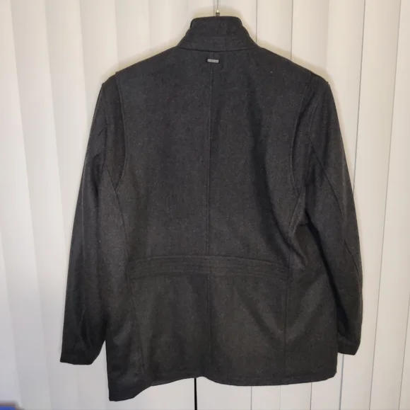 Michael Kors Black Pea Coat Size L - Picture 3 of 5